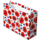 Patroon voor papavers en cornbloemen groot cadeauzakje (Voorkant Gekanteld)