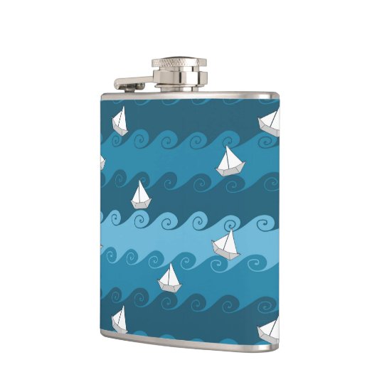 Patroon voor papierbakken heupfles (Links)