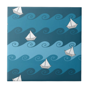 Patroon voor papierbakken tegeltje