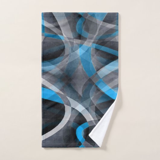 Patroon voor pasta Blue en grijze arcering 80 Bad Handdoek (Handdoek)