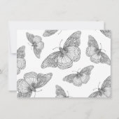 Patroon voor pen en inktvlinder bedankkaart (Achterkant)