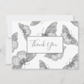 Patroon voor pen en inktvlinder bedankkaart (Voorkant)