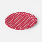 Patroon voor plakken (rood en wit) papieren bordje (Gekanteld)