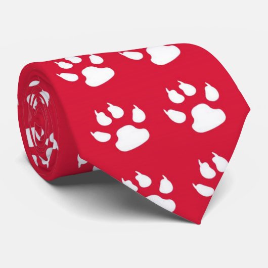 Patroon voor plakken (rood en wit) stropdas (Opgerold)