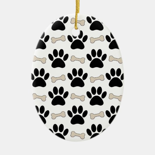 Patroon voor poten en Botten Keramisch Ornament (Voorkant)