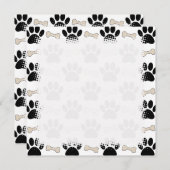 Patroon voor poten en Botten Notitiekaartje (Voorkant / Achterkant)