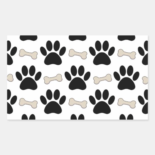 Patroon voor poten en Botten Rechthoekige Sticker (Voorkant)
