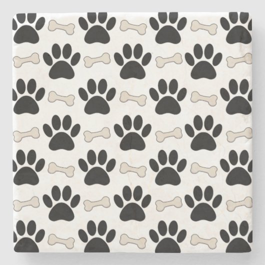 Patroon voor poten en Botten Stenen Onderzetter (Voorkant)