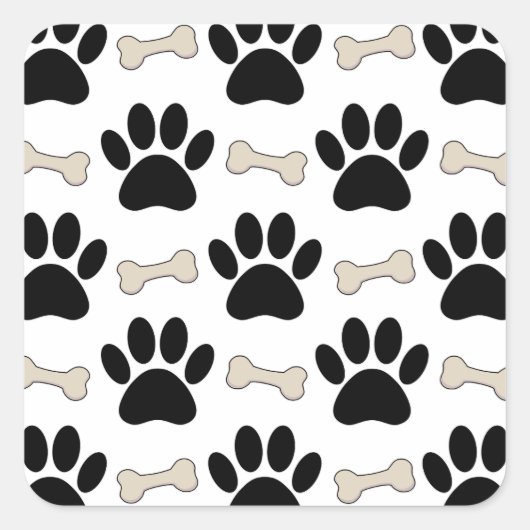 Patroon voor poten en Botten Vierkante Sticker (Voorkant)