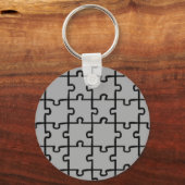 Patroon voor puzzelstukjes Jigzaag 4 Sleutelhanger (Voorkant)