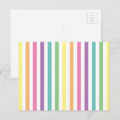Patroon voor regenboog en witte strepen briefkaart (Voorkant / Achterkant)