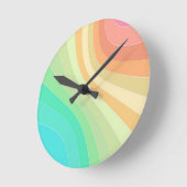 Patroon voor regenbooggolven ronde klok (Hoek)