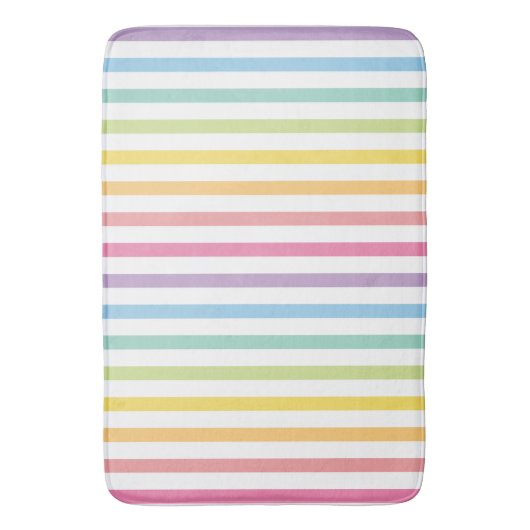 Patroon voor regenboogstripes badmat (Voorkant Verticaal)