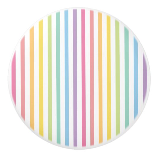 Patroon voor regenboogstripes keramische knop (Voorkant)