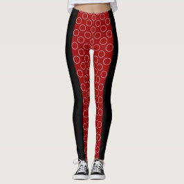 Patroon voor rode cirkels leggings