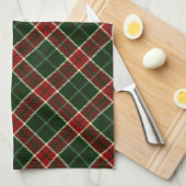 Patroon voor rode, crème en groene kerstmis theedoek (Quarter Fold)