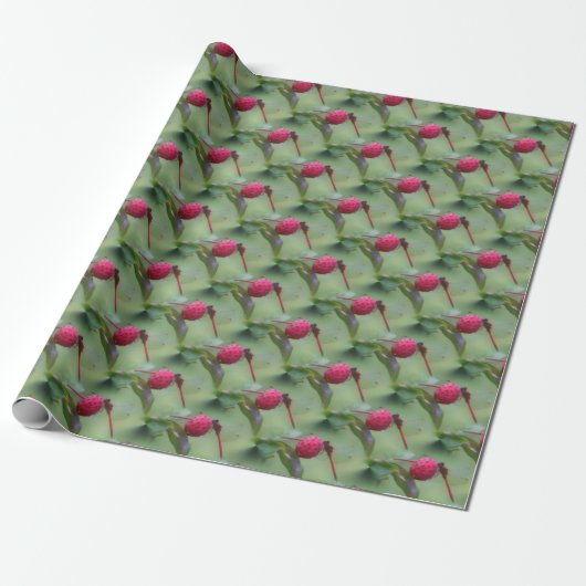 Patroon voor rode dragonfly Natuur   Cadeaupapier (Uitgerold)