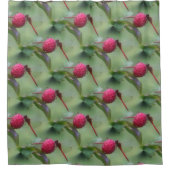 Patroon voor rode dragonfly Natuur Douchegordijn (Voorkant)