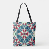 Patroon voor rode en blauwe kaleidoscoop #1 tote bag (Achterkant)