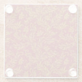 Patroon voor rode en gouden flora glazen onderzetter (Achterkant)