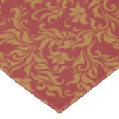 Patroon voor rode en gouden flora tafelkleed (Gekanteld)