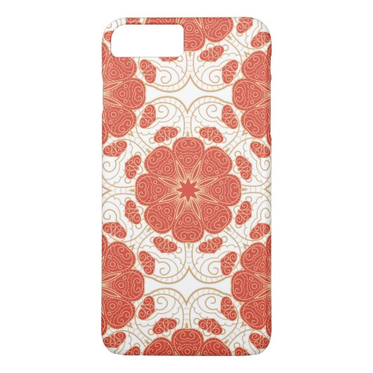 Patroon voor rode en goudflens Case-Mate iPhone case (Achterkant)