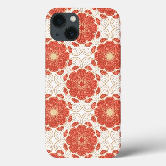Patroon voor rode en goudflens Case-Mate iPhone case (Achterkant)