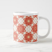 Patroon voor rode en goudflens grote koffiekop (Rechts)