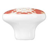 Patroon voor rode en goudflens keramische knop (Zijkant)