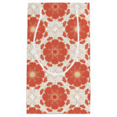 Patroon voor rode en goudflens klein cadeauzakje (Voorkant)