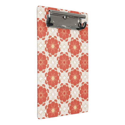 Patroon voor rode en goudflens mini klembord (Schuin)