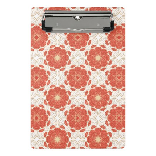 Patroon voor rode en goudflens mini klembord (Voorkant)