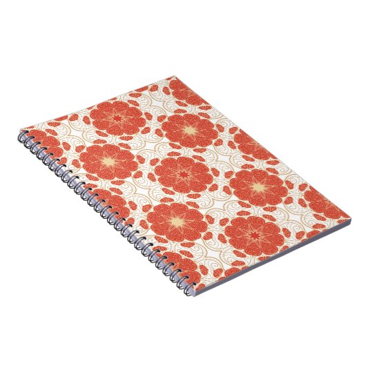 Patroon voor rode en goudflens notitieboek (Rechterzijde)