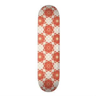 Patroon voor rode en goudflens persoonlijk skateboard
