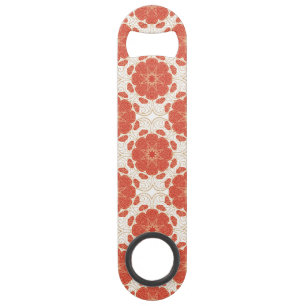 Patroon voor rode en goudflens speed flessenopener