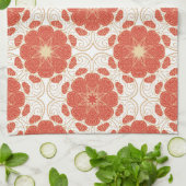 Patroon voor rode en goudflens theedoek (Gevouwen)