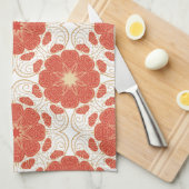 Patroon voor rode en goudflens theedoek (Quarter Fold)