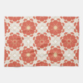 Patroon voor rode en goudflens theedoek (Horizontaal)