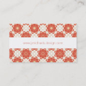 Patroon voor rode en goudflens visitekaartje (Achterkant)