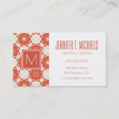 Patroon voor rode en goudflens visitekaartje (Voorkant)