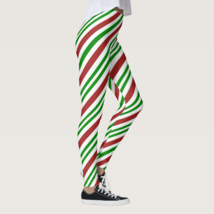 Patroon voor rode en groene kleursnoepriet leggings