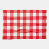 Patroon voor rode en witte buffels theedoek (Horizontaal)