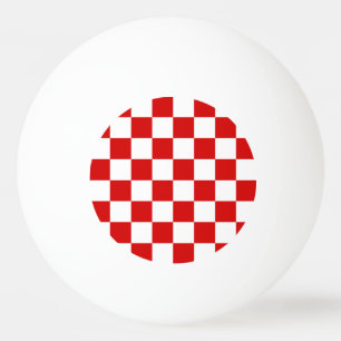 Patroon voor rode en witte cheques pingpongbal