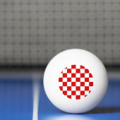 Patroon voor rode en witte cheques pingpongbal (Net)