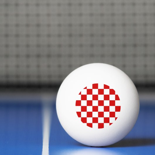 Patroon voor rode en witte cheques pingpongbal (Net)