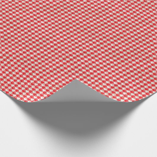 Patroon voor rode en witte hoorn cadeaupapier (Hoek)