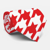 Patroon voor rode en witte hoorn stropdas (Opgerold)