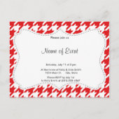 Patroon voor rode en witte hoorn uitnodiging briefkaart (Voorkant)