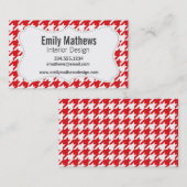 Patroon voor rode en witte hoorn visitekaartje (Voorkant / Achterkant)