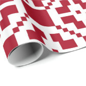 Patroon voor rode en witte kerst cadeaupapier (Rol Hoek)